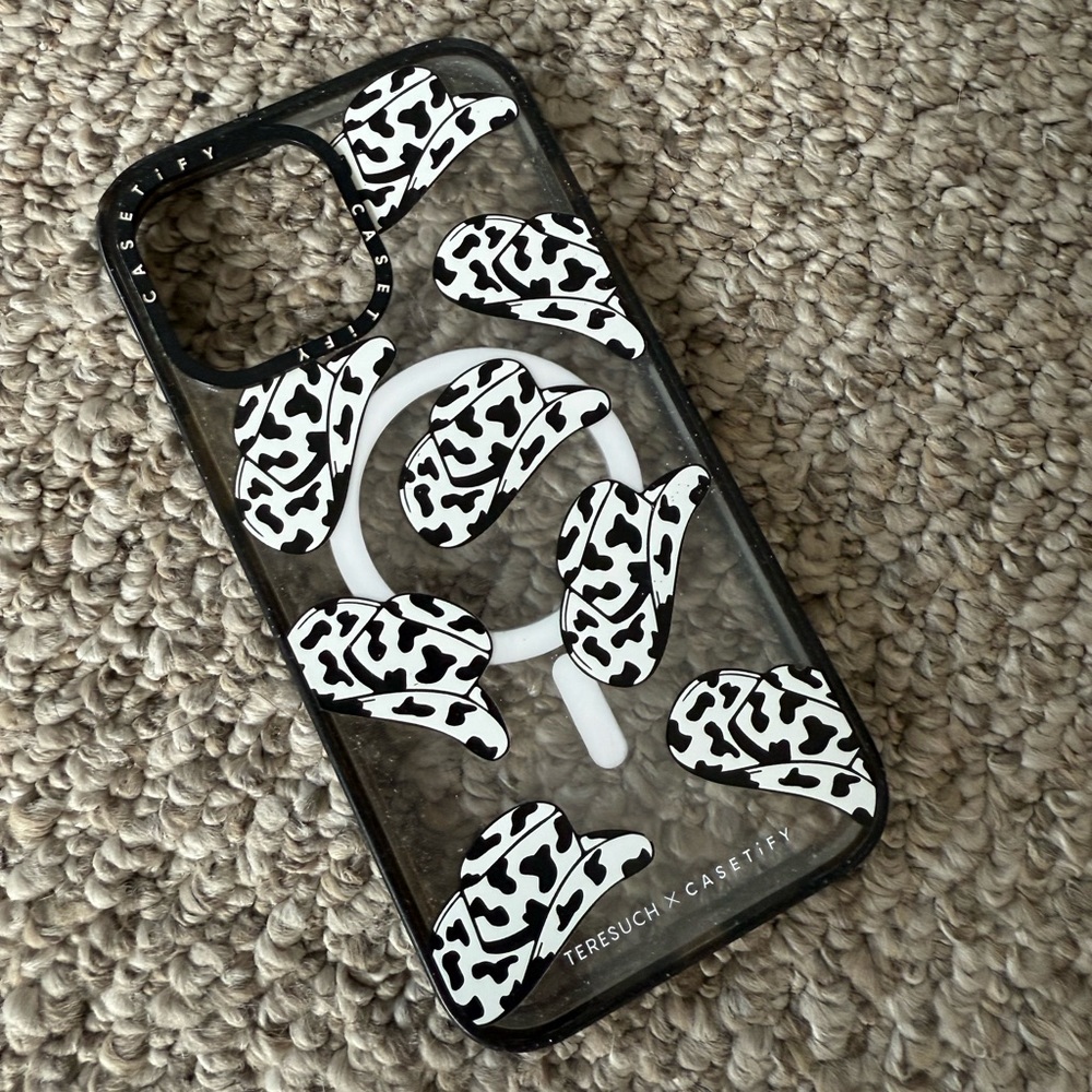 Casetify Black and White Patterned Phone Case